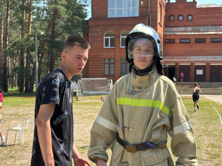 Пожарная эстафета в лагере Яльчик.